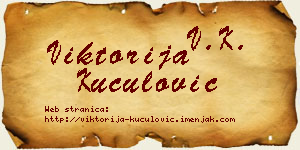 Viktorija Kuculović vizit kartica